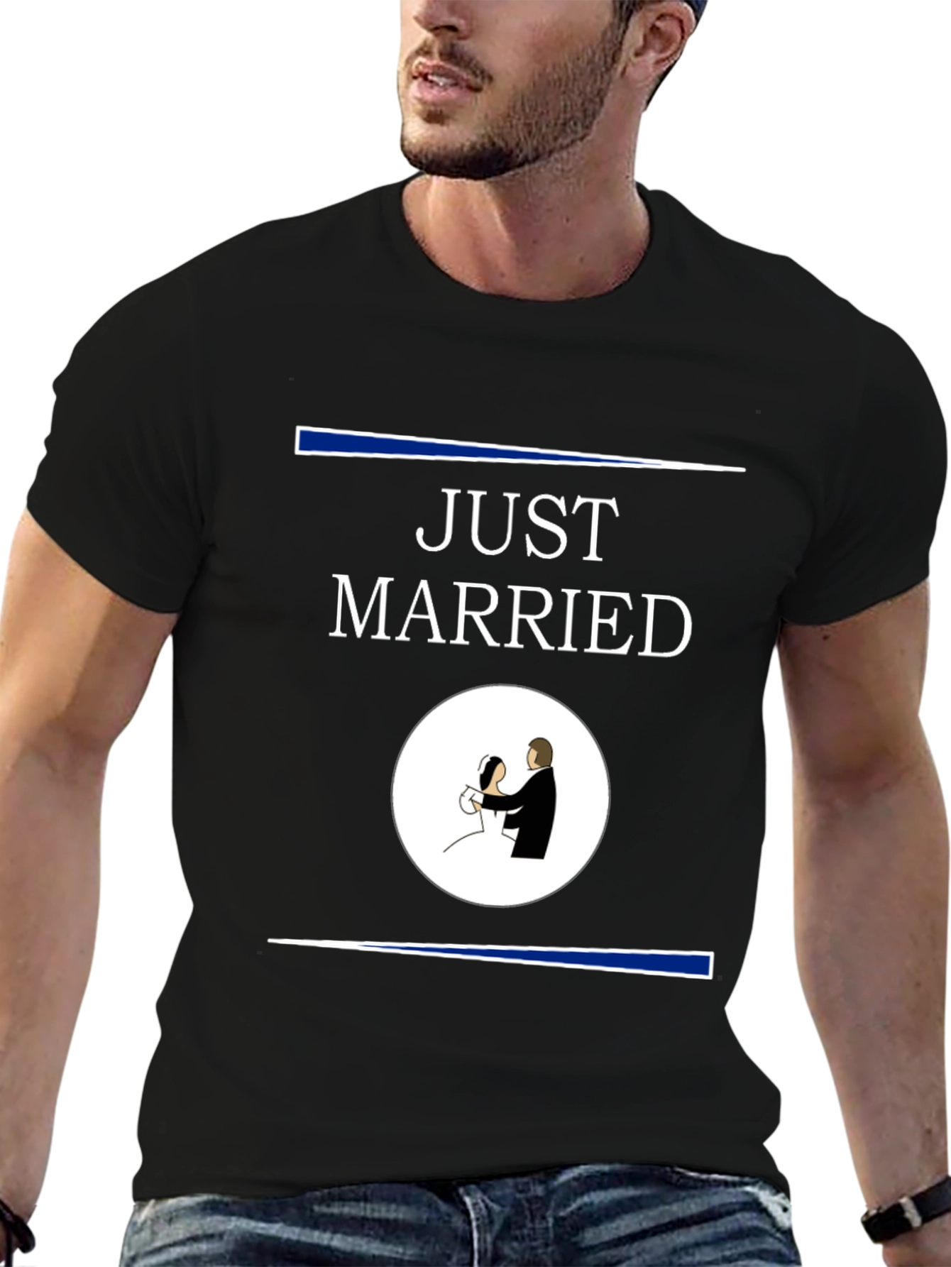 Just Married Graphic Tee - Newlywed Celebration