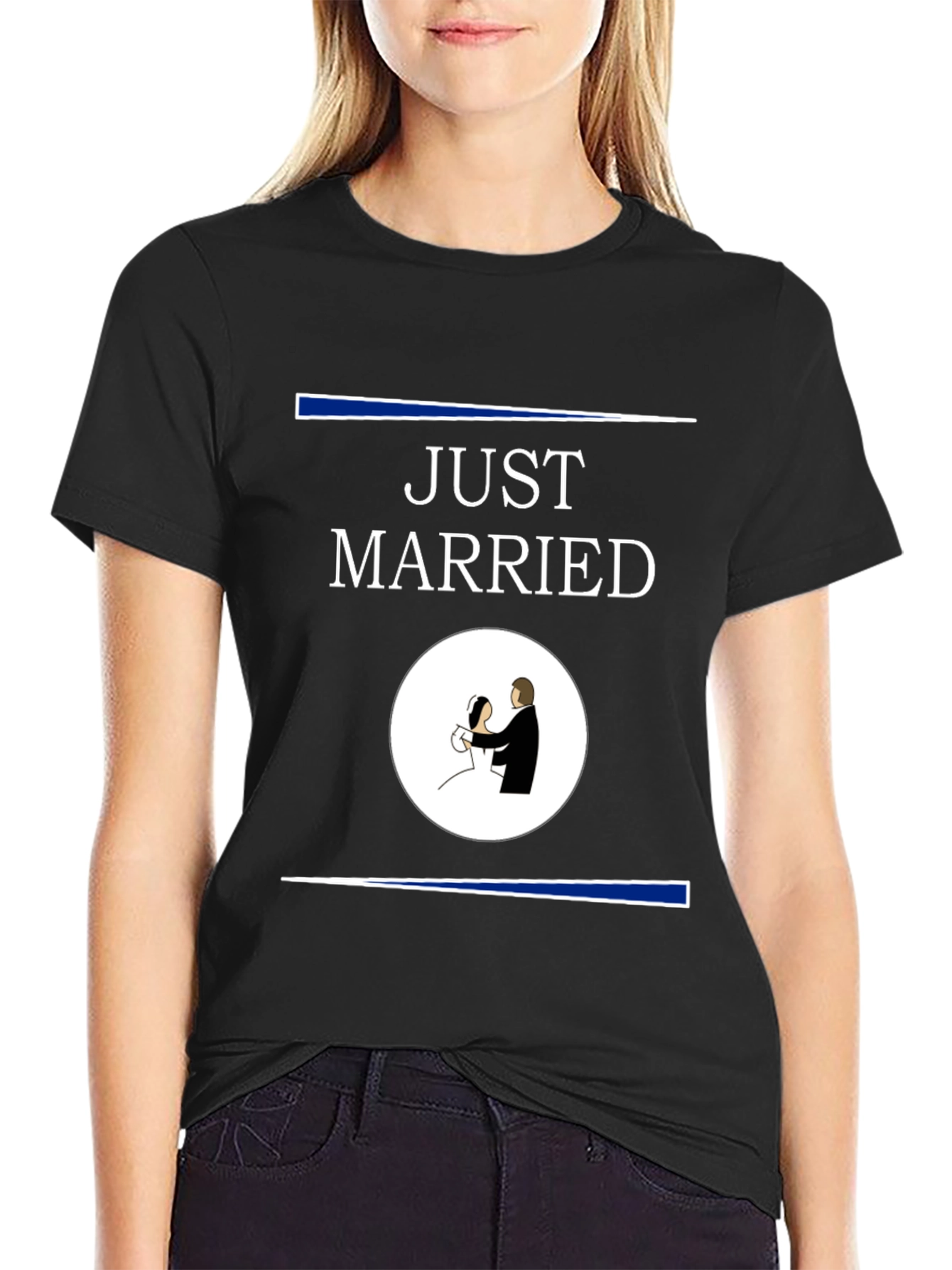 Just Married Graphic Tee - Newlywed Celebration