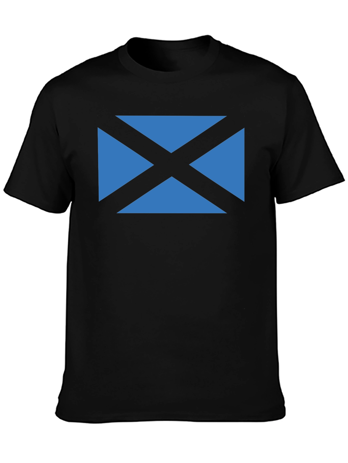 Scottish Flag T-Shirt - Black Crew Neck Tee
