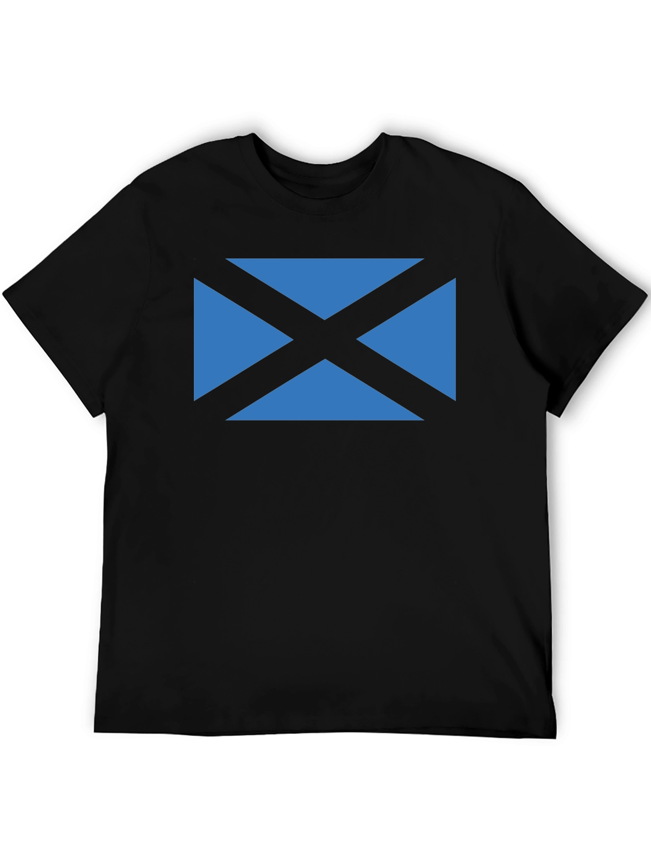 Scottish Flag T-Shirt - Black Crew Neck Tee