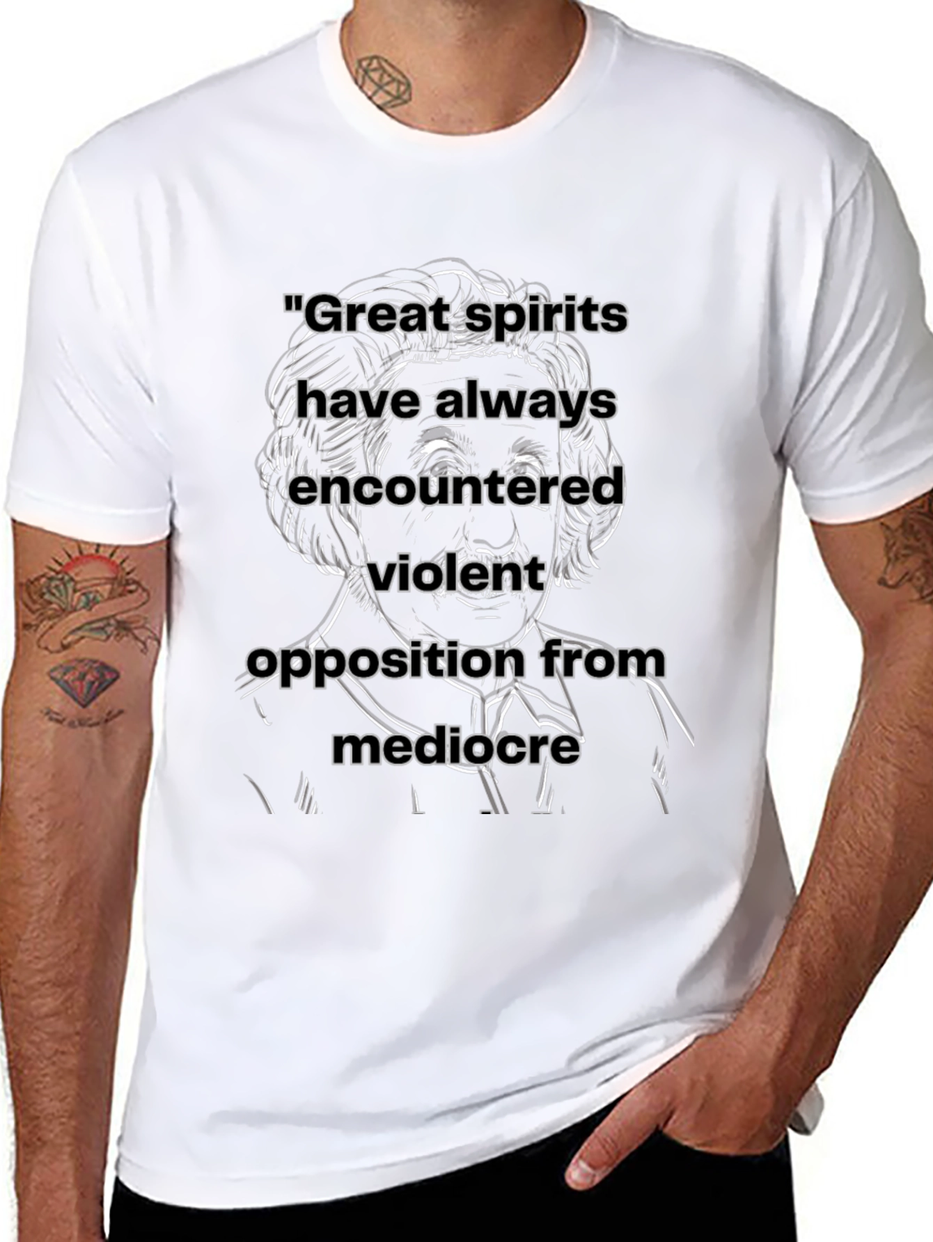 Motivational Quote T-Shirt - Great Spirits