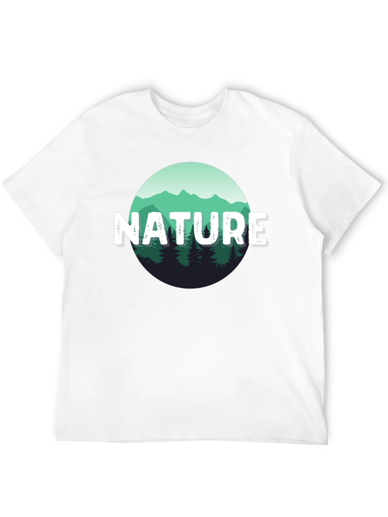 Nature Scene Graphic Black T-Shirt