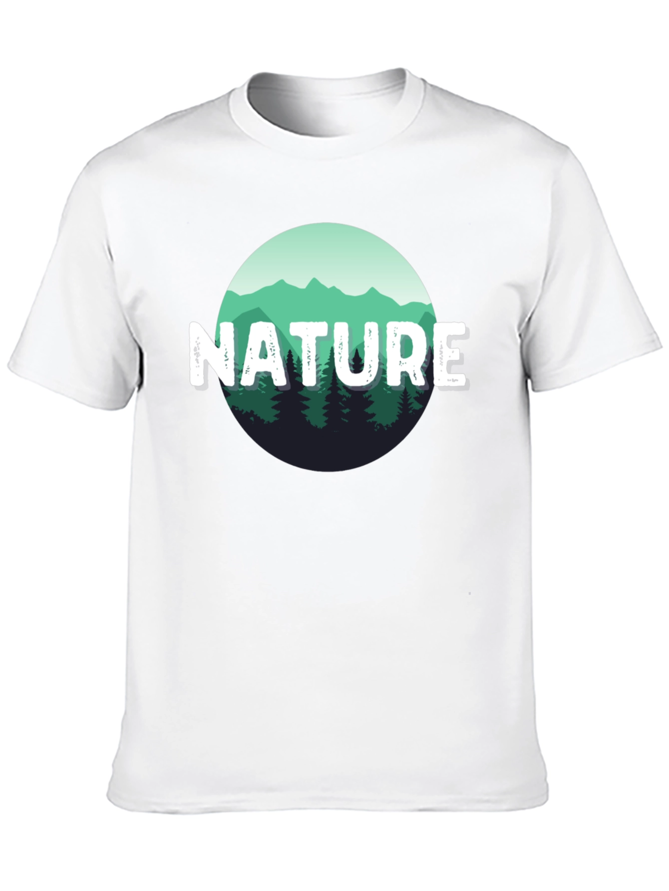 Nature Scene Graphic Black T-Shirt