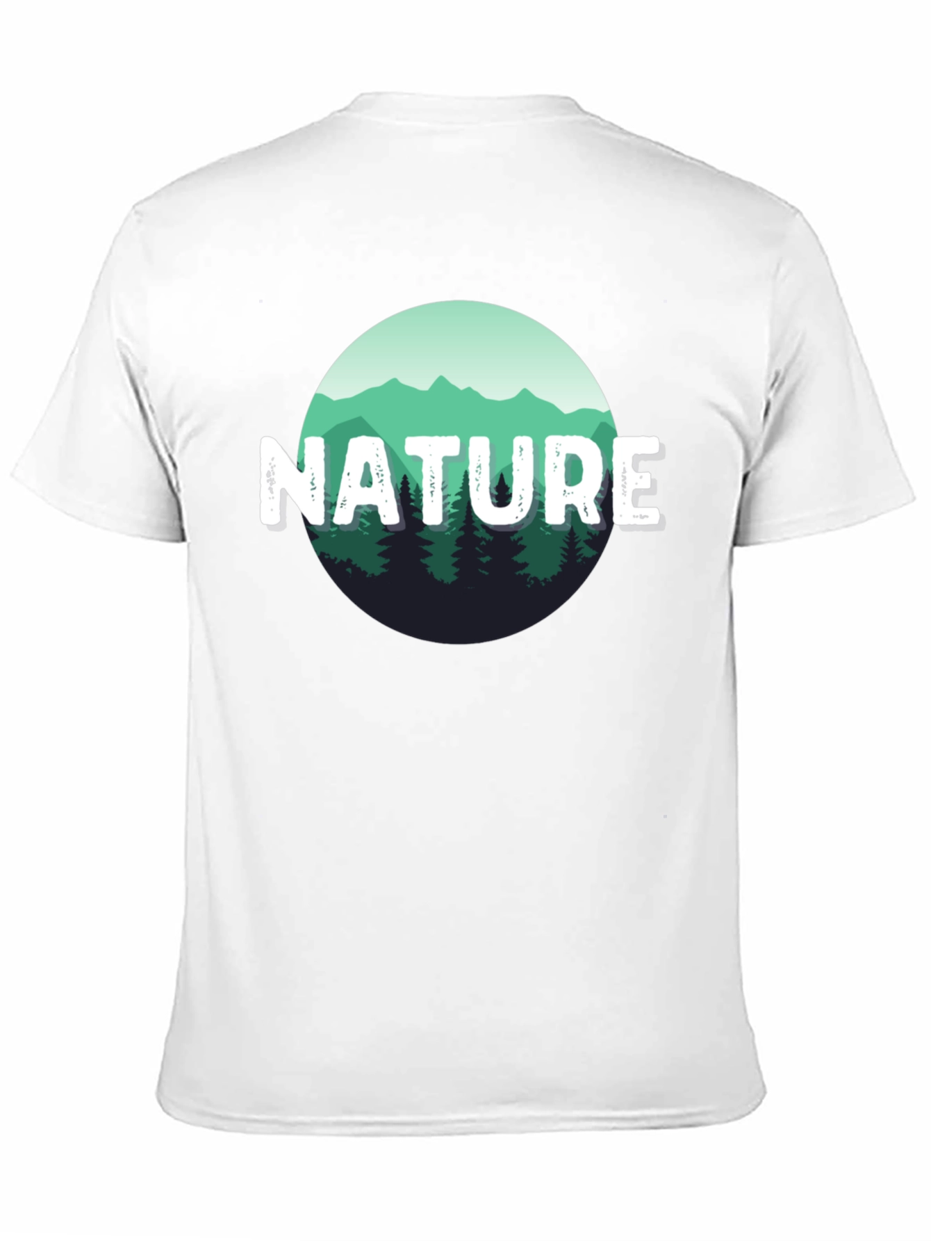 Nature Scene Graphic Black T-Shirt