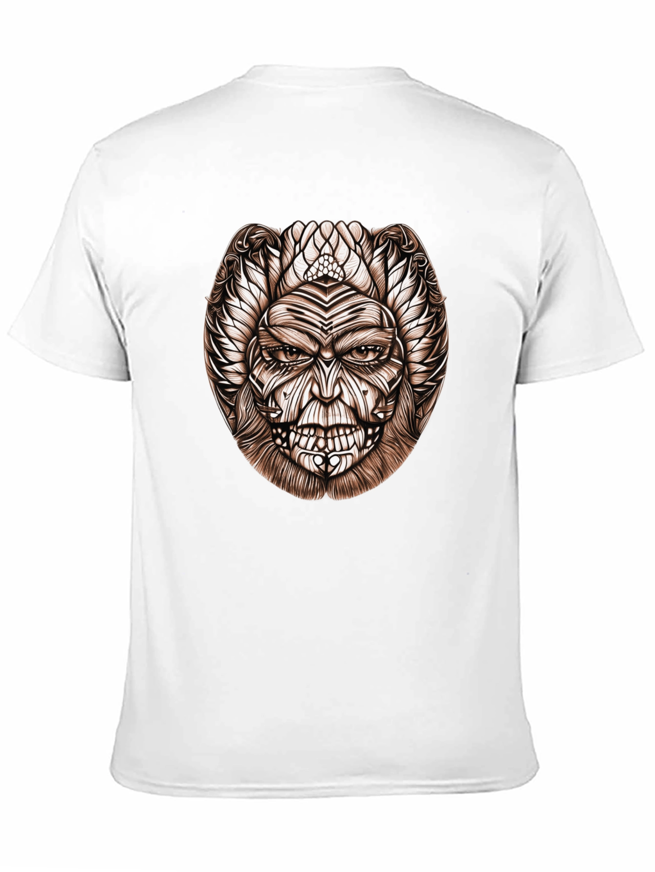 Tribal Face Graphic Black T-Shirt