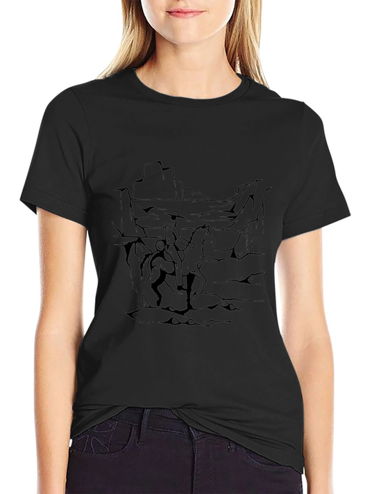 Black Cowboy Desert Graphic Tee