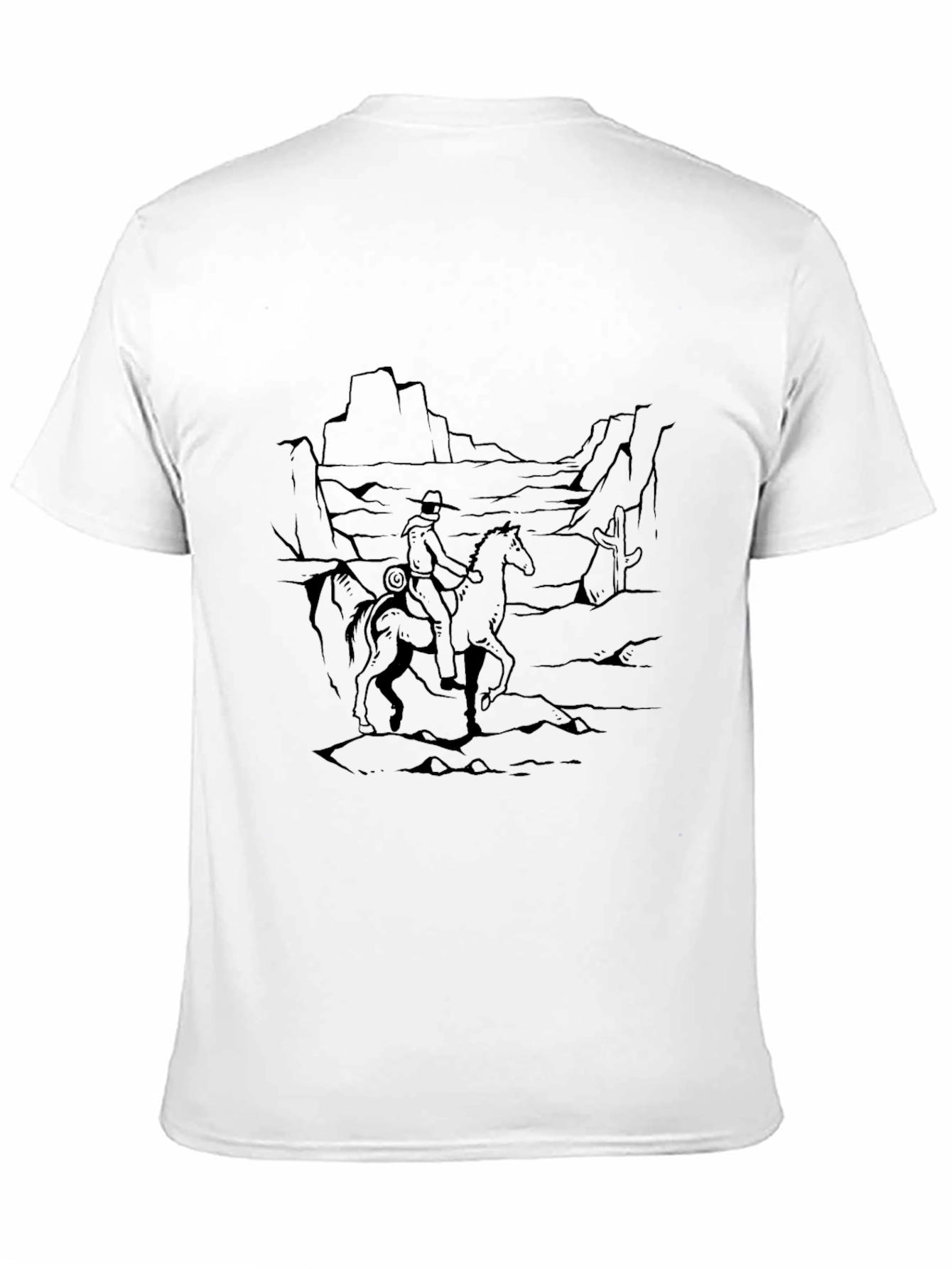 Black Cowboy Desert Graphic Tee