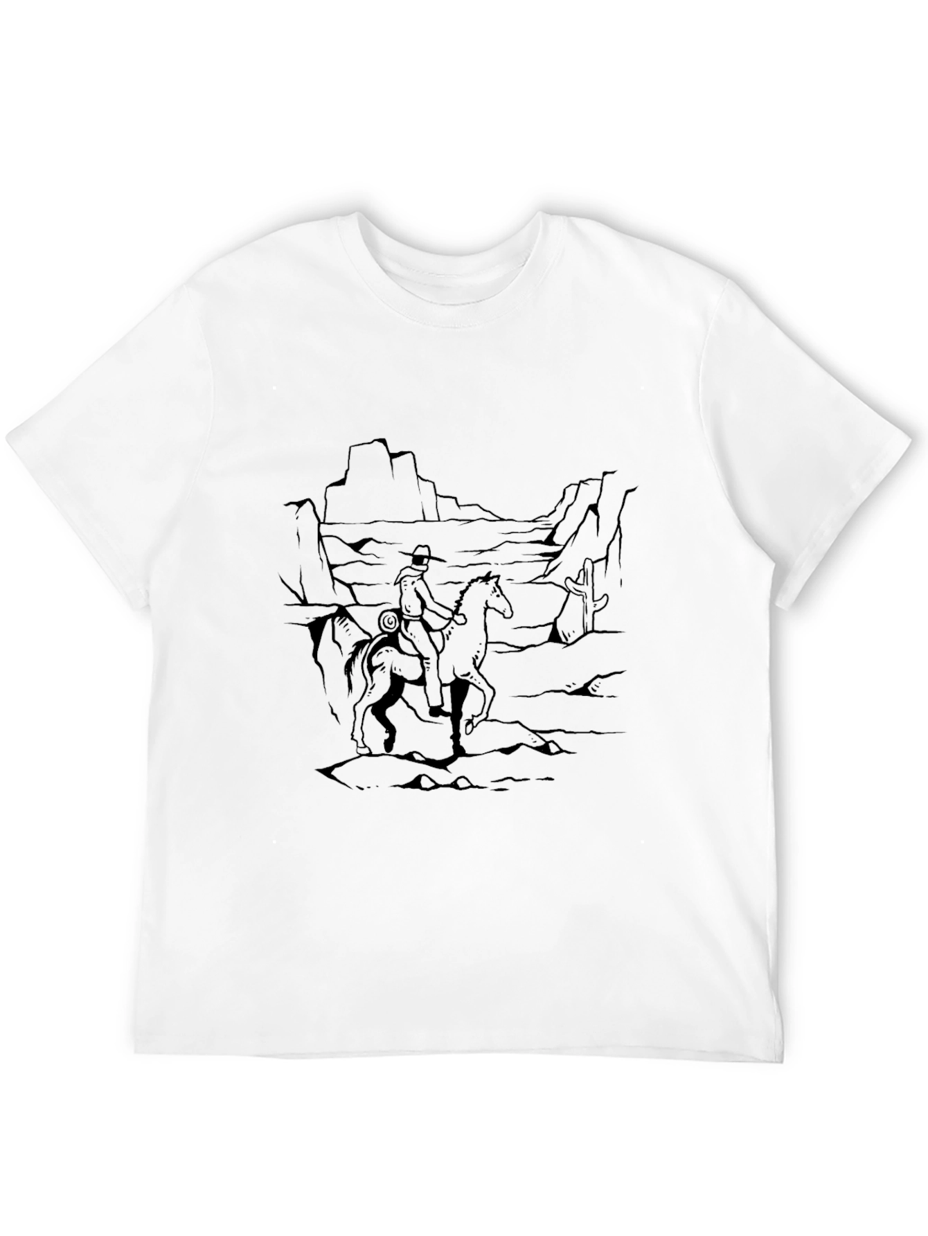 Black Cowboy Desert Graphic Tee