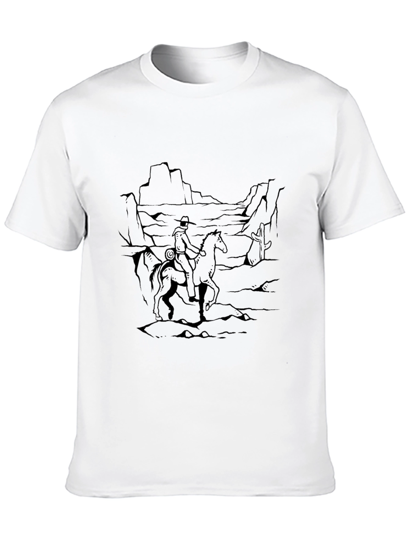 Black Cowboy Desert Graphic Tee