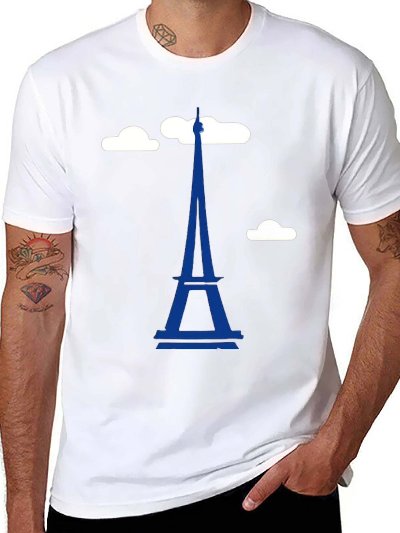 Eiffel Tower Graphic T-Shirt - Trendy Black Tee