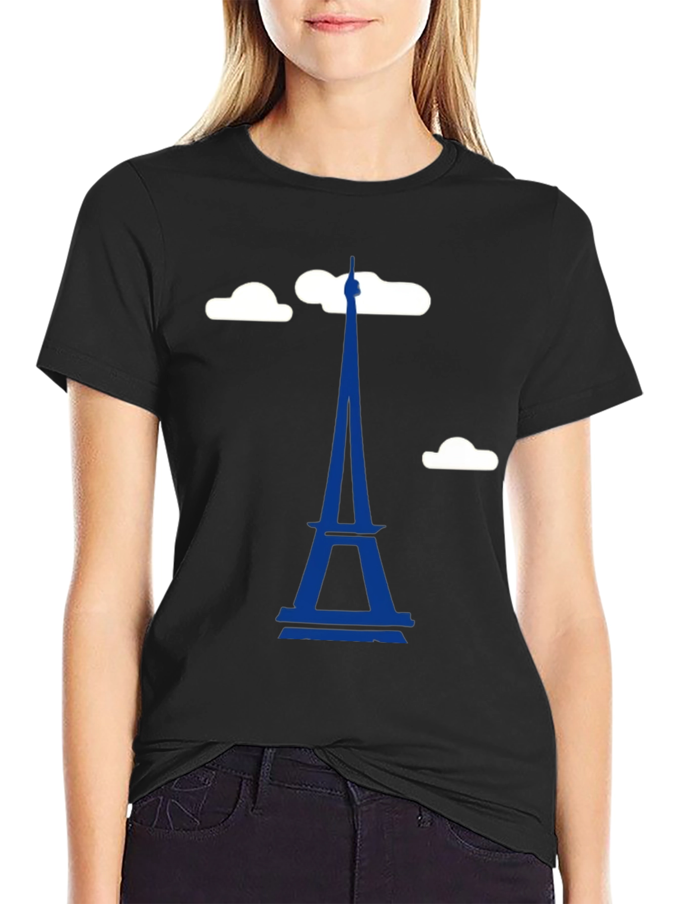 Eiffel Tower Graphic T-Shirt - Trendy Black Tee
