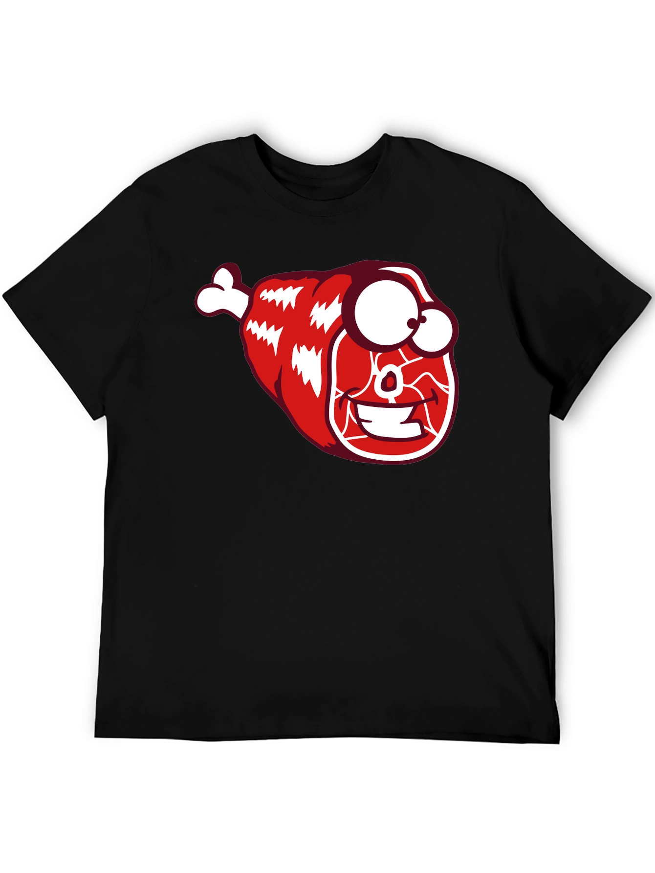 Funny Meat Cartoon Graphic T-Shirt