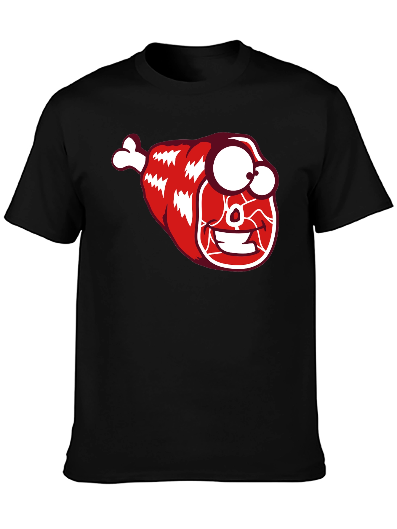 Funny Meat Cartoon Graphic T-Shirt