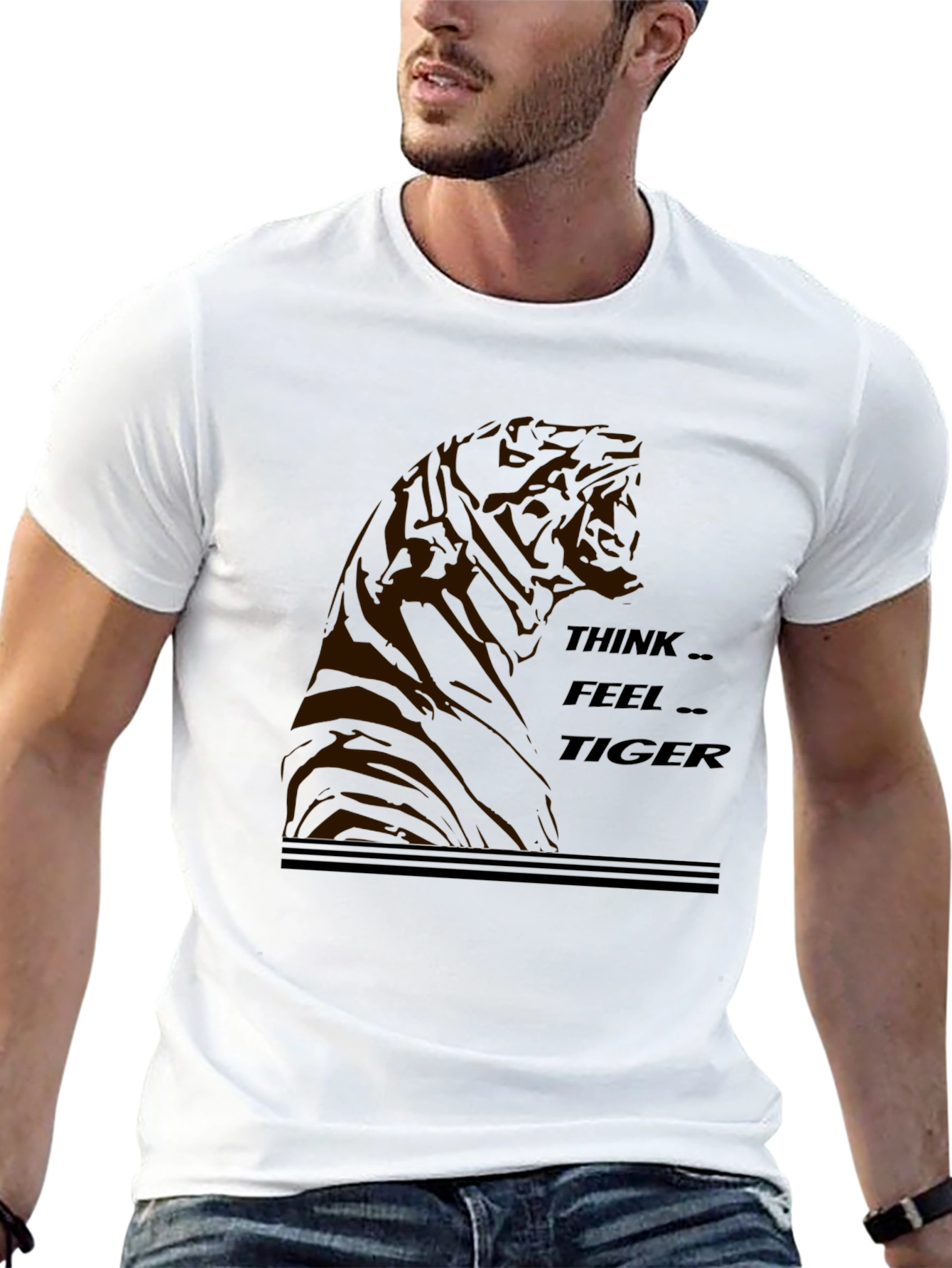 Think Feel Tiger Graphic Tee