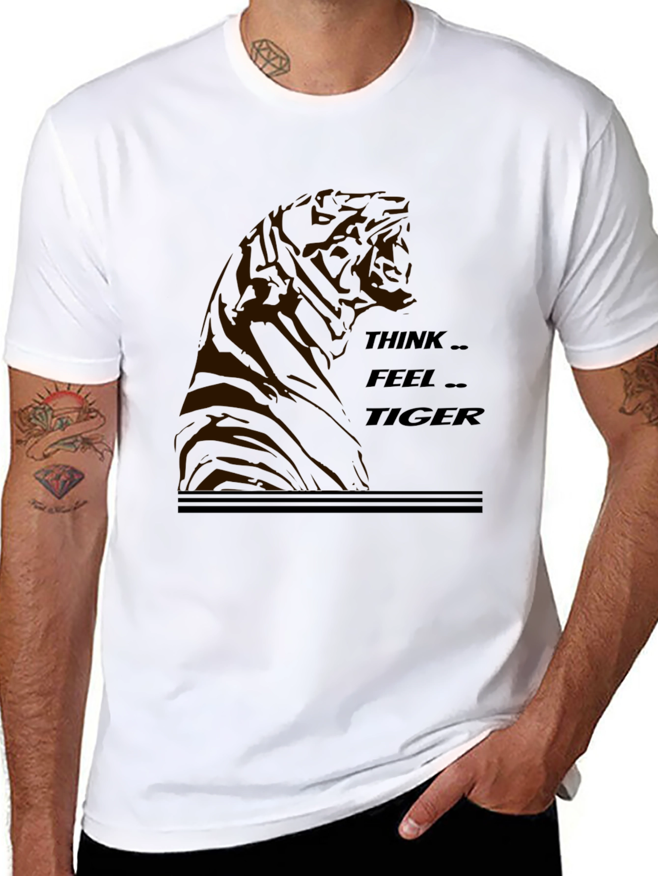 Think Feel Tiger Graphic Tee