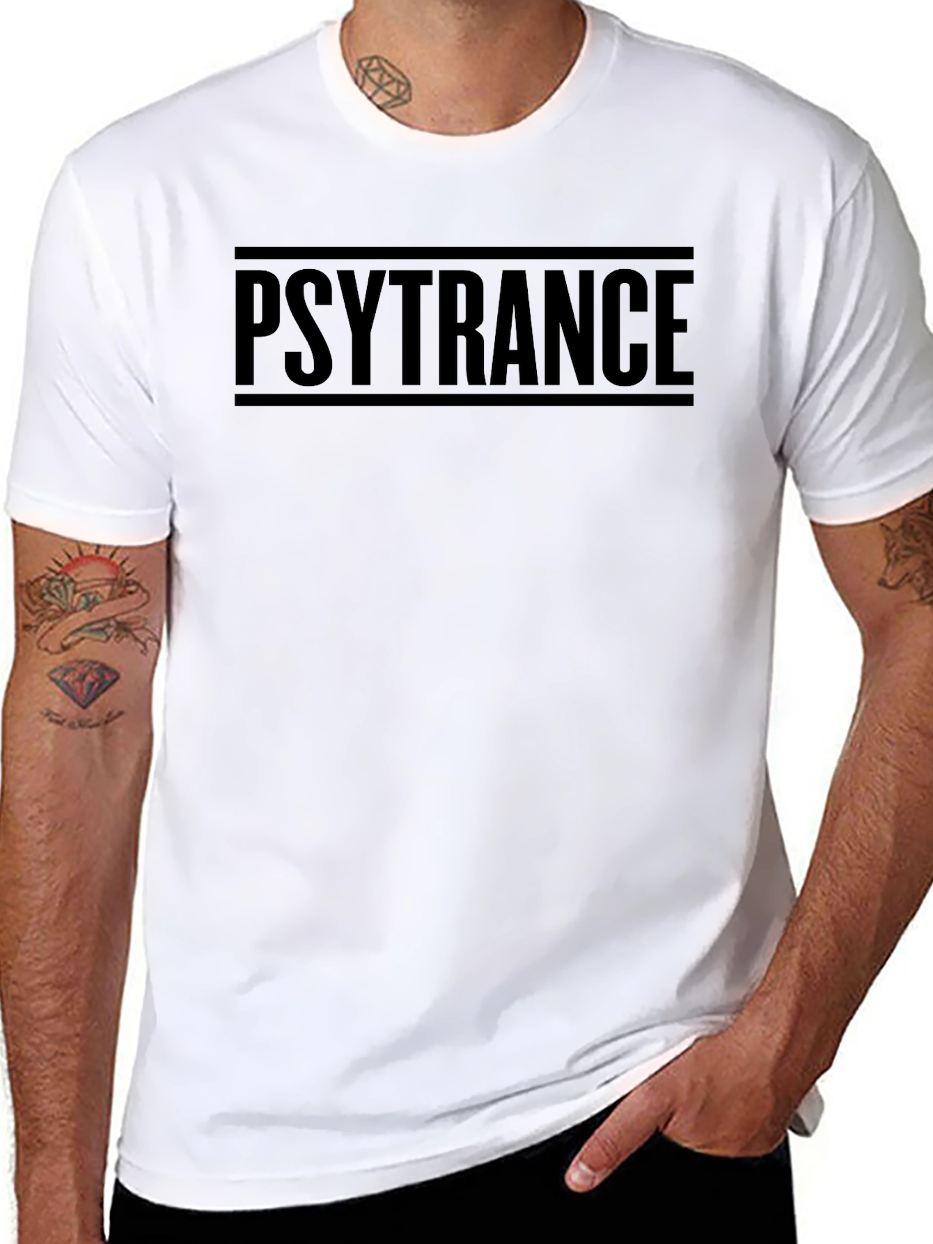 Psytrance Black T-Shirt - Music Festival Rave Style