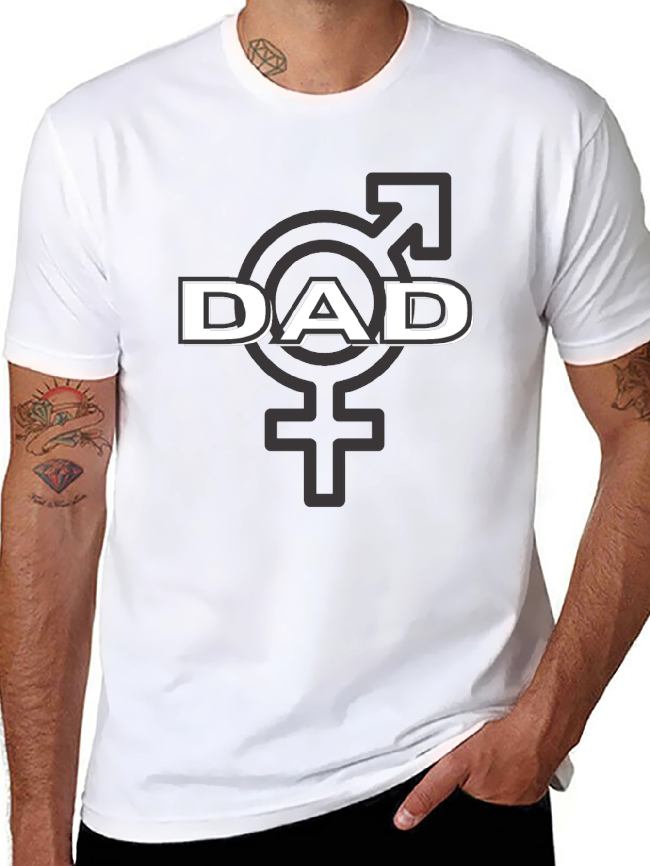 Dad Symbol Graphic Tee - Unisex Black T-Shirt