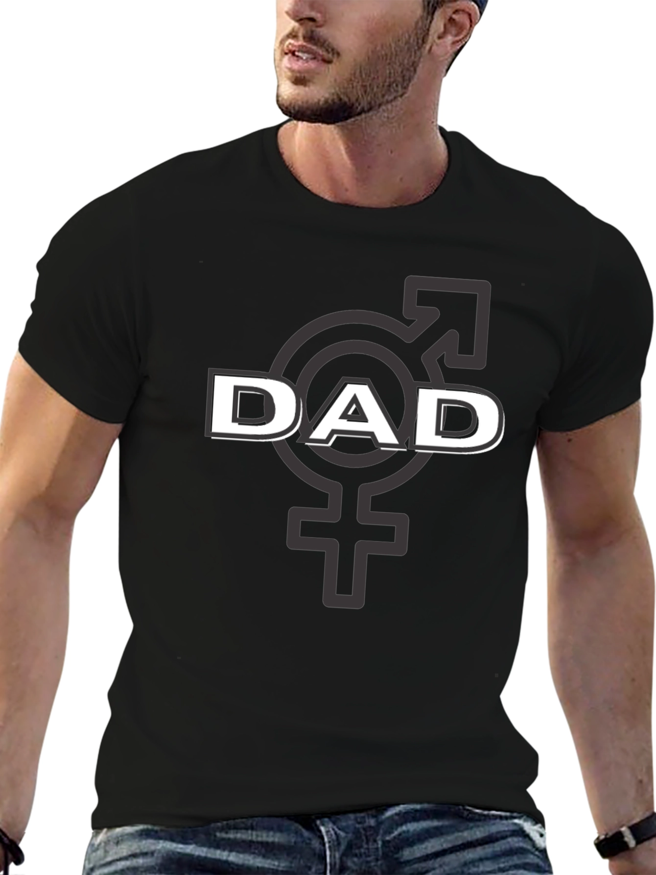 Dad Symbol Graphic Tee - Unisex Black T-Shirt