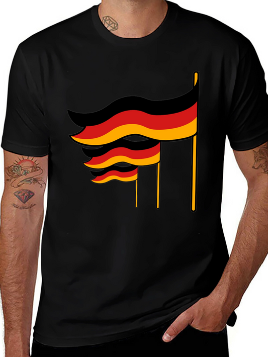 German Flag Black T-Shirt