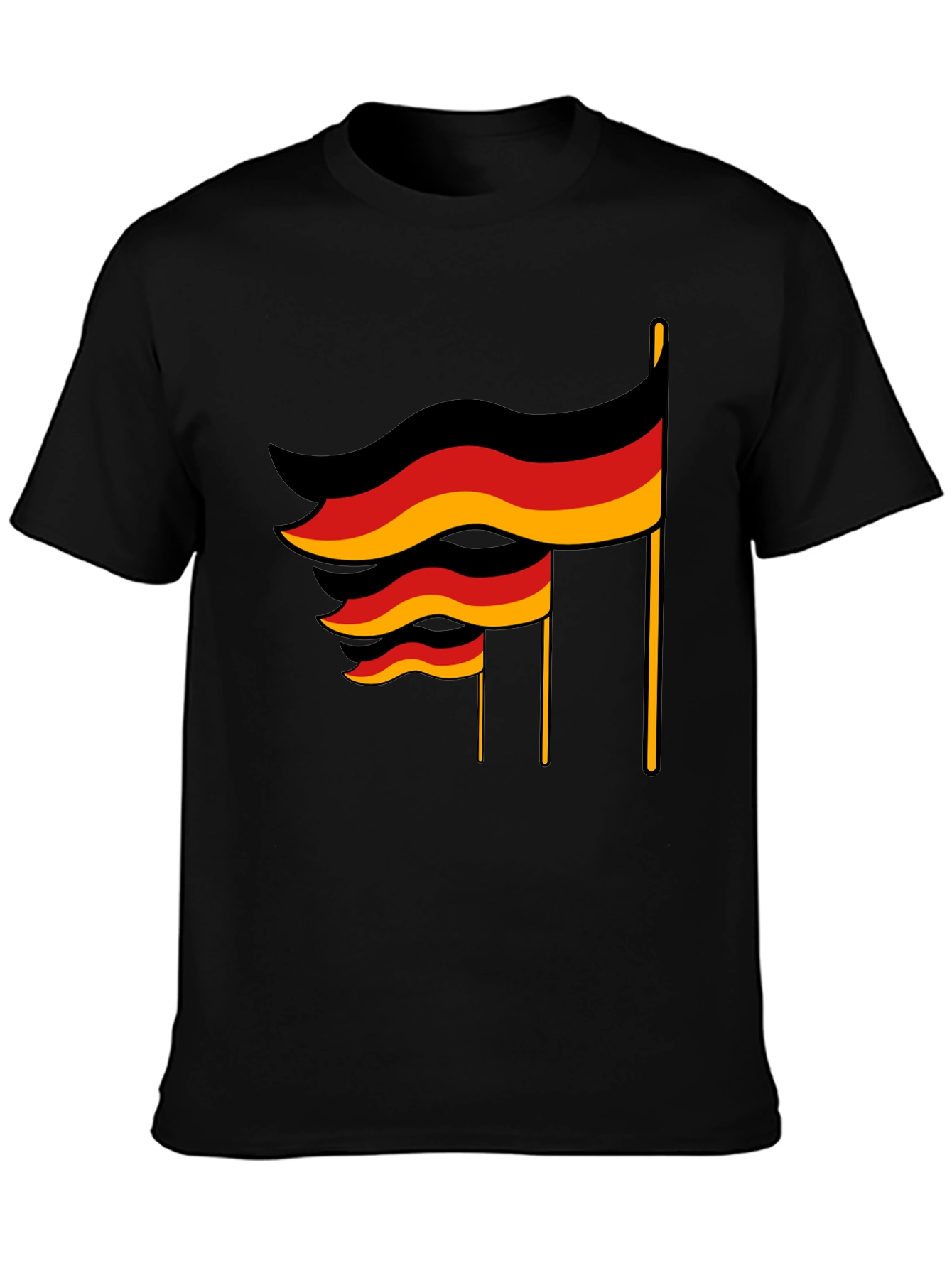German Flag Black T-Shirt