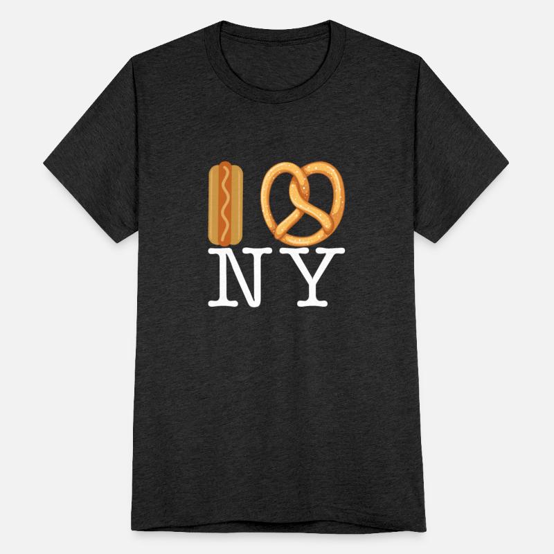 I Hot Dog Bun Pretzel Love Ny Funny Hotdog Pretzel