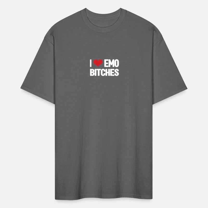 I Love Emo Bitches T-Shirt Men Summer Casual Short