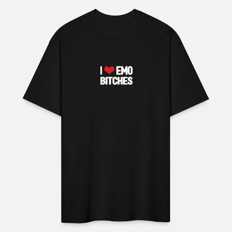 I Love Emo Bitches T-Shirt Men Summer Casual Short
