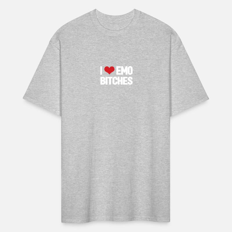 I Love Emo Bitches T-Shirt Men Summer Casual Short