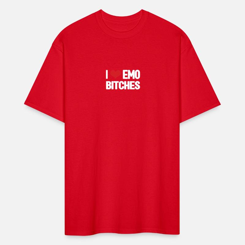 I Love Emo Bitches T-Shirt Men Summer Casual Short
