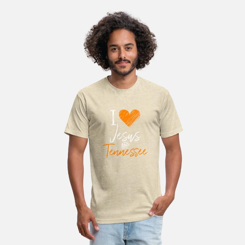 I Love Jesus And Tennessee Orange Heart Fan