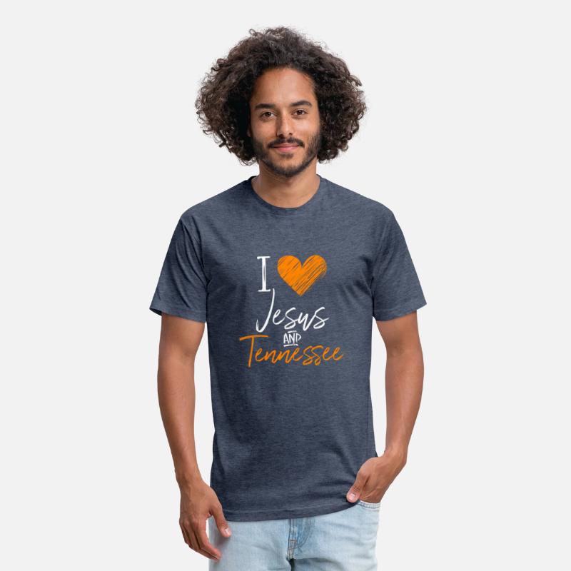 I Love Jesus And Tennessee Orange Heart Fan