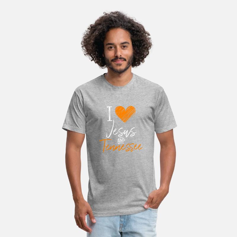 I Love Jesus And Tennessee Orange Heart Fan