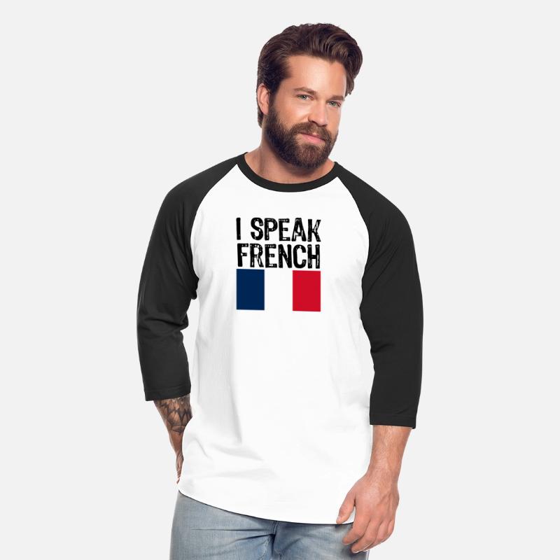 i speak French funny gift for travel France flag