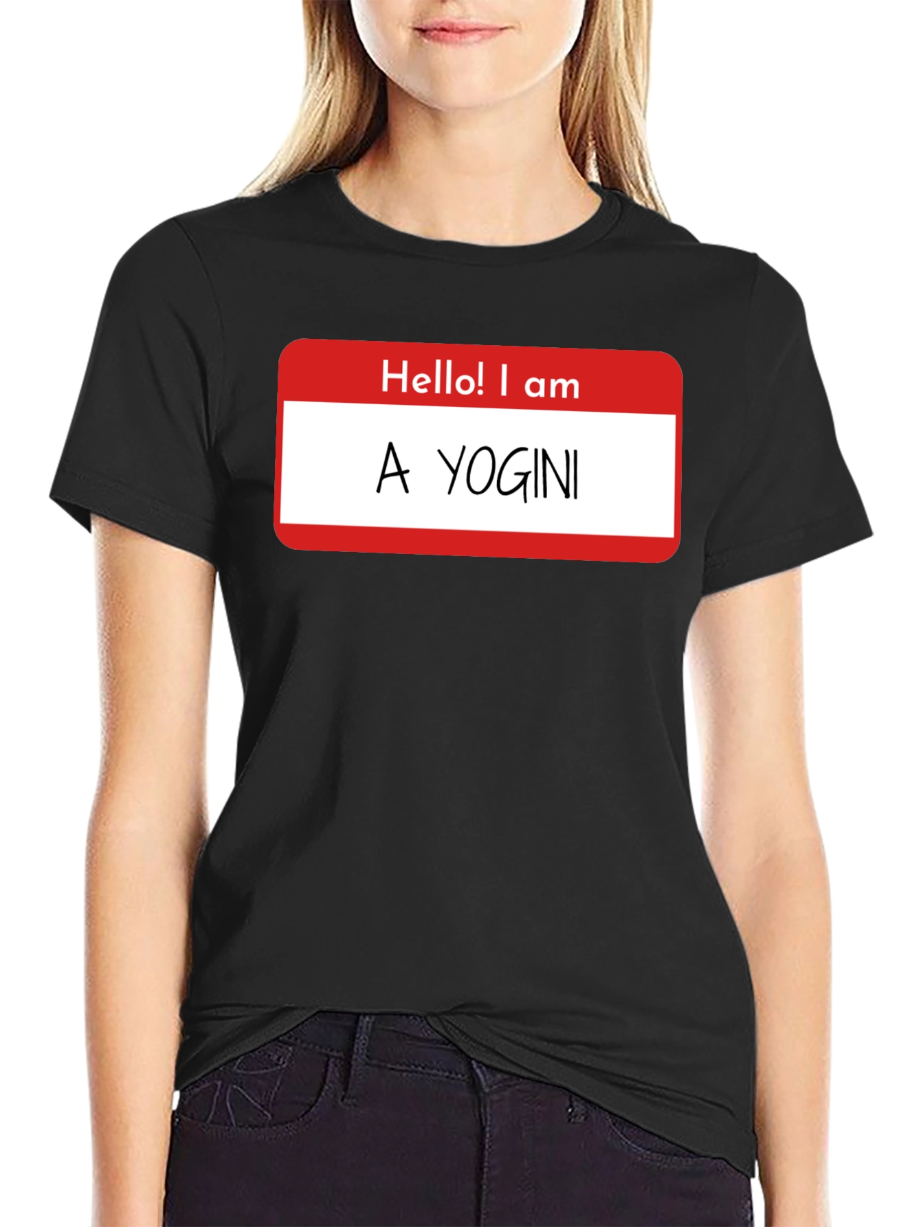 Funny Hello! I am A Yogini Graphic T-Shirt