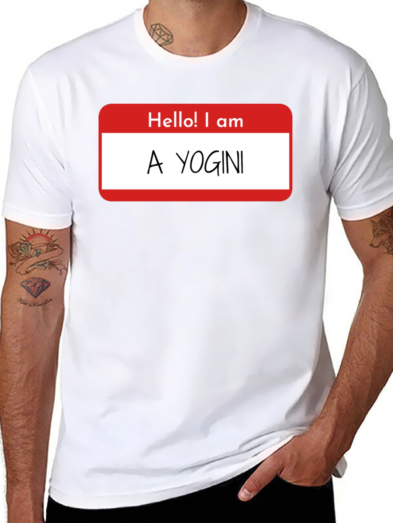 Funny Hello! I am A Yogini Graphic T-Shirt