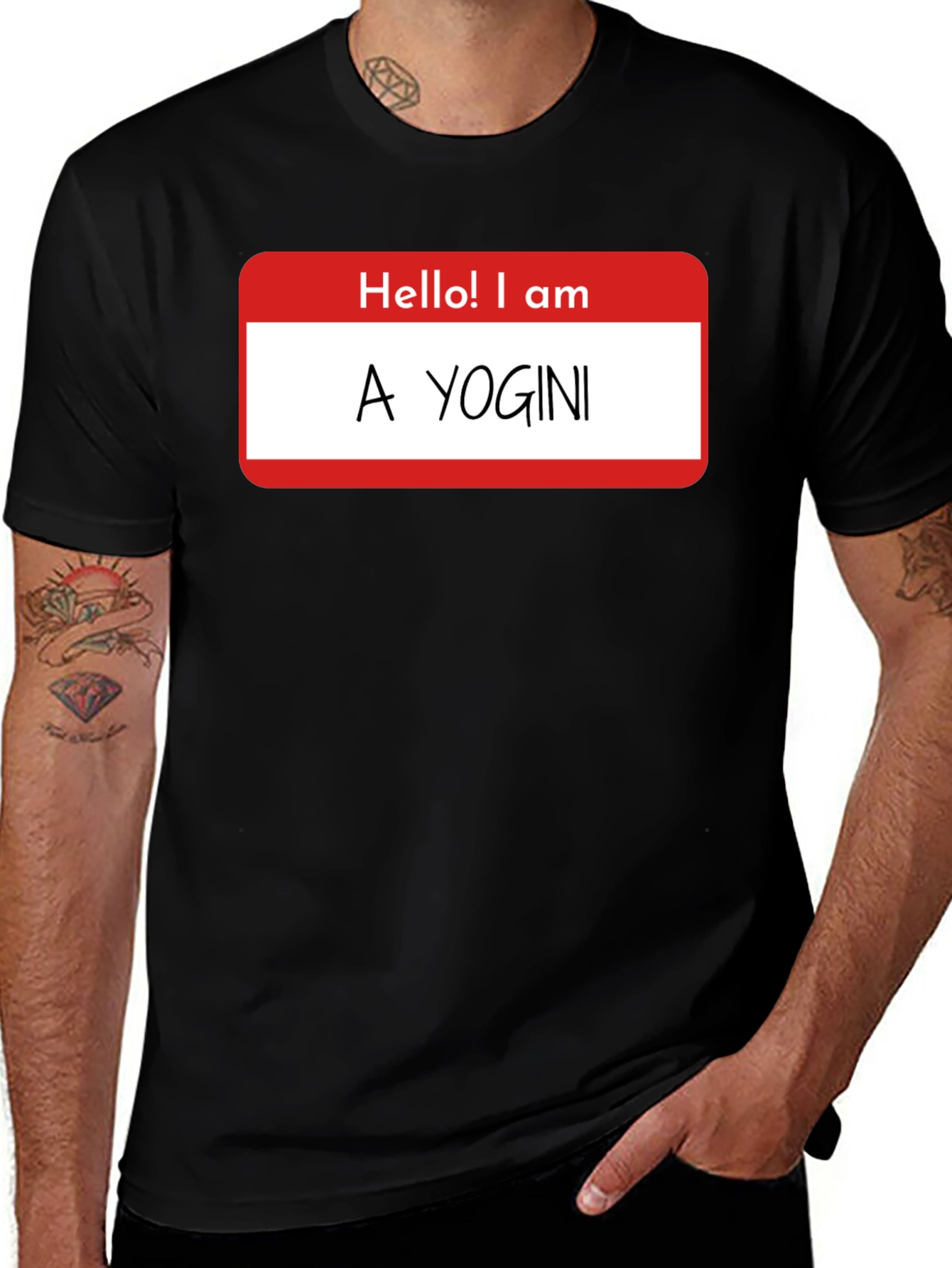 Funny Hello! I am A Yogini Graphic T-Shirt