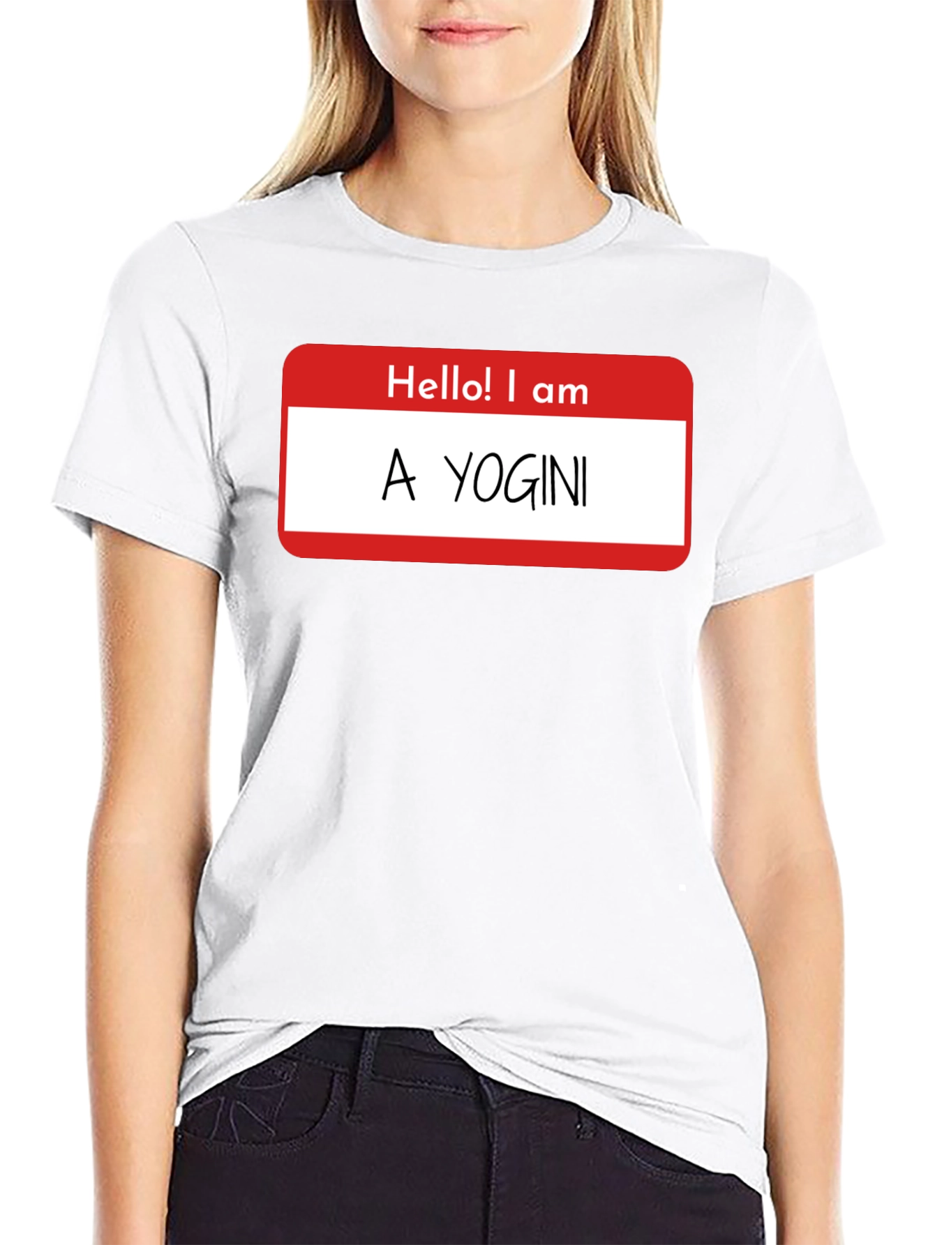 Funny Hello! I am A Yogini Graphic T-Shirt