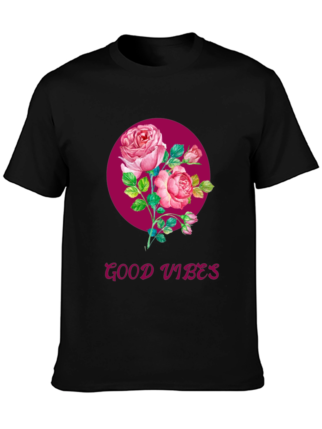 Good Vibes Rose Graphic T-Shirt