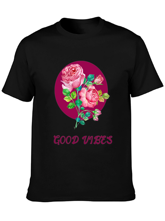 Good Vibes Rose Graphic T-Shirt