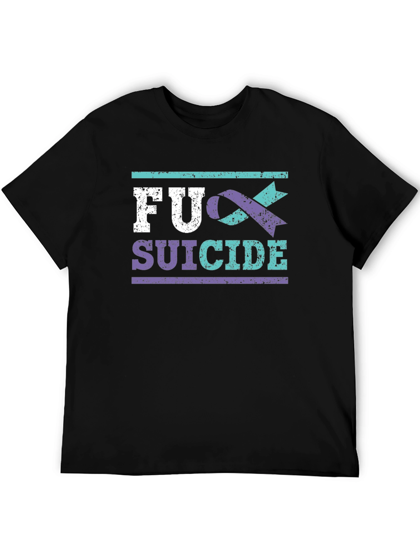FU Suicide Awareness Ribbon Graphic T-Shirt