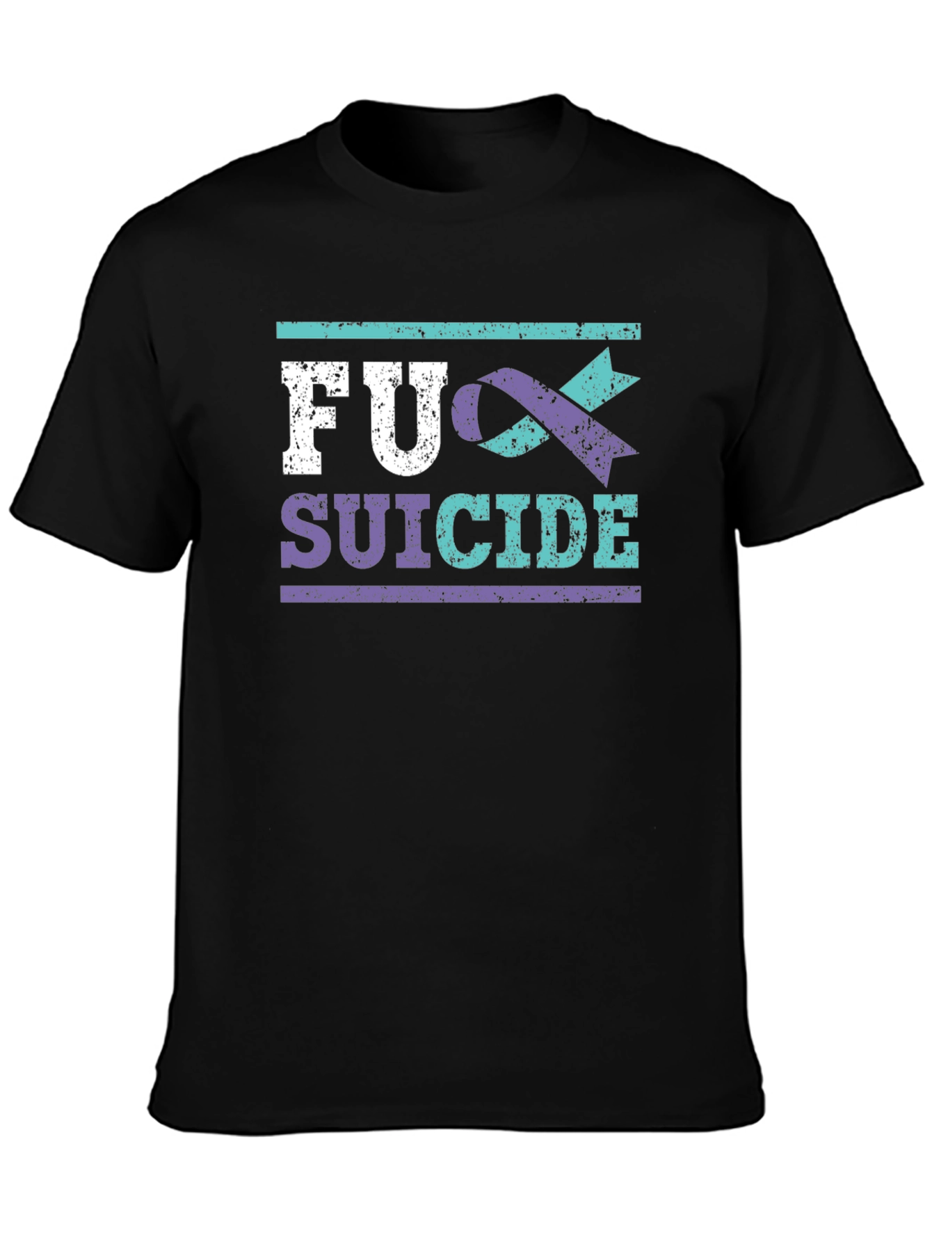 FU Suicide Awareness Ribbon Graphic T-Shirt