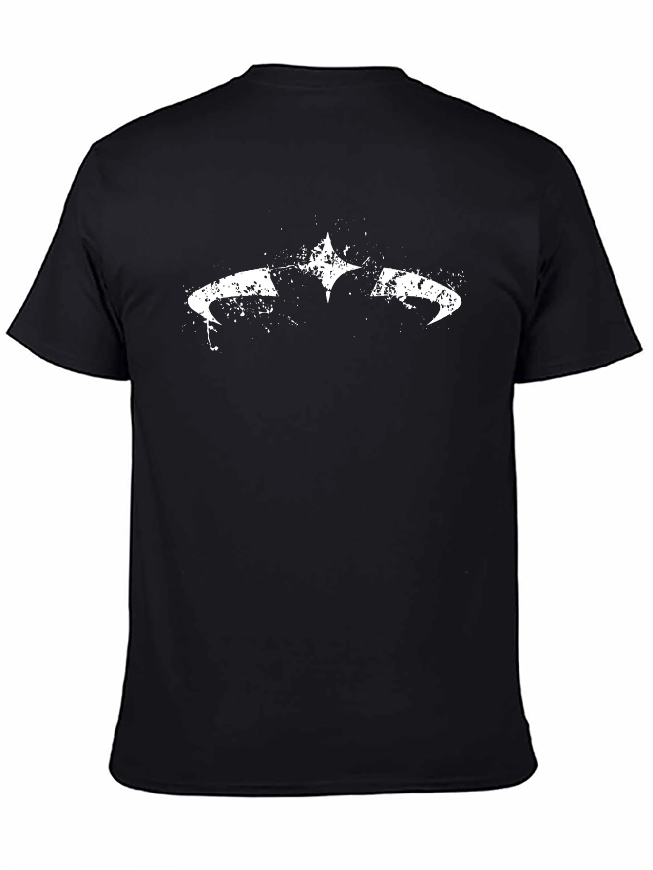 Distressed Batman Logo Black T-Shirt