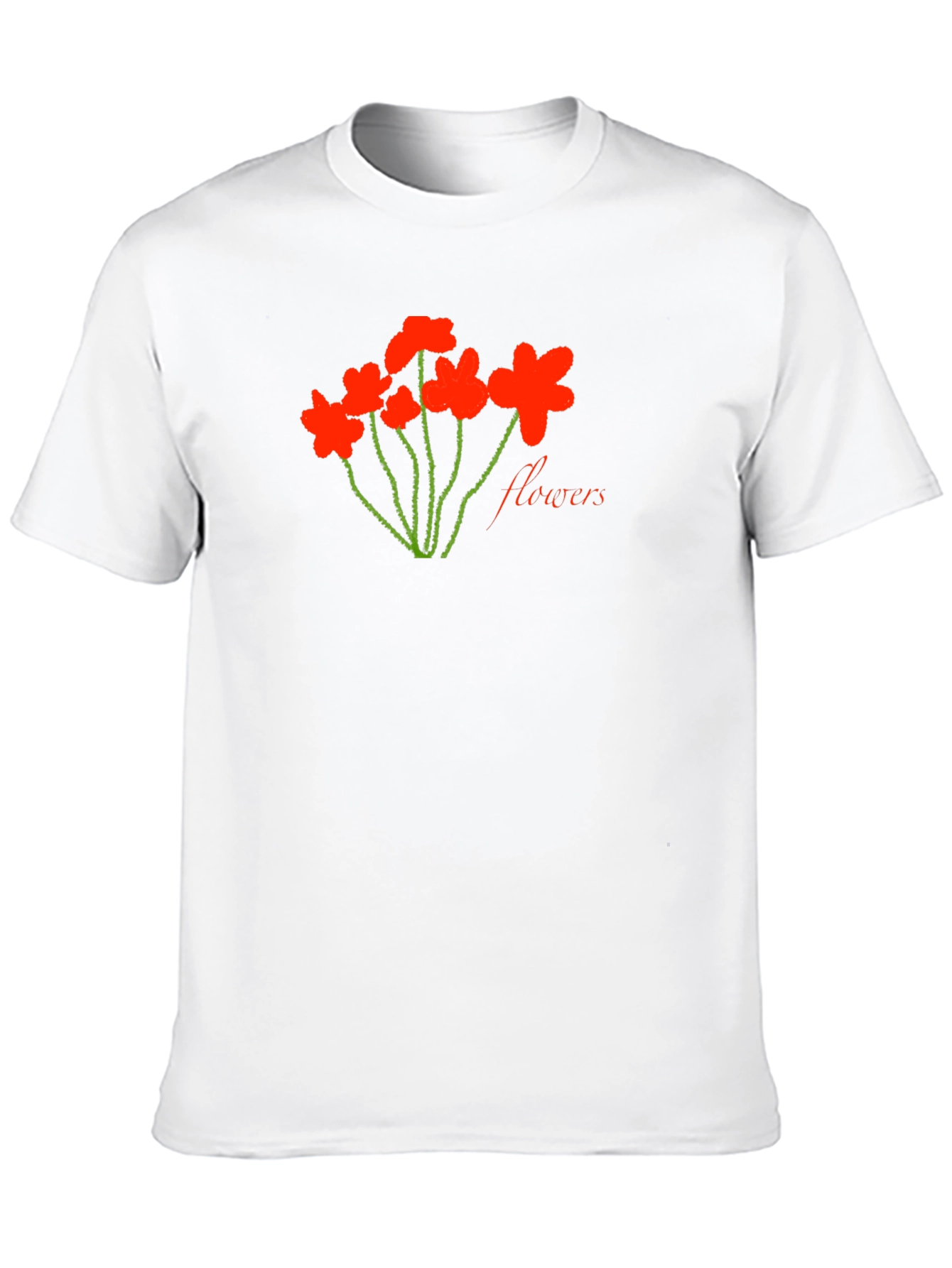 Flowers Graphic Tee - Soft Cotton Blend