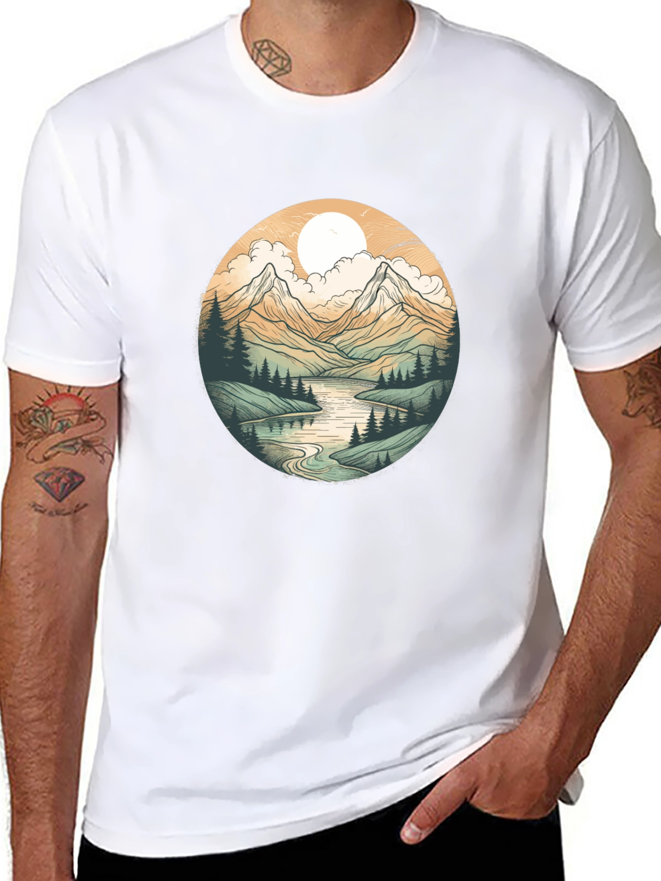 Mountain Vista Graphic Tee - Black