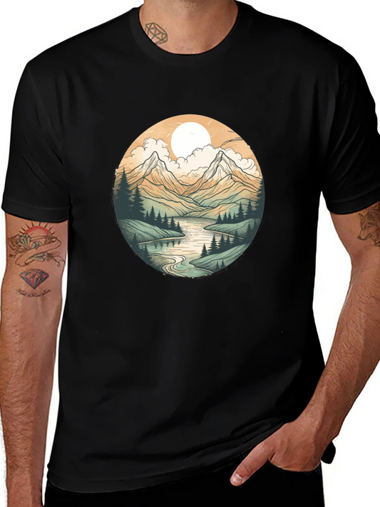 Mountain Vista Graphic Tee - Black