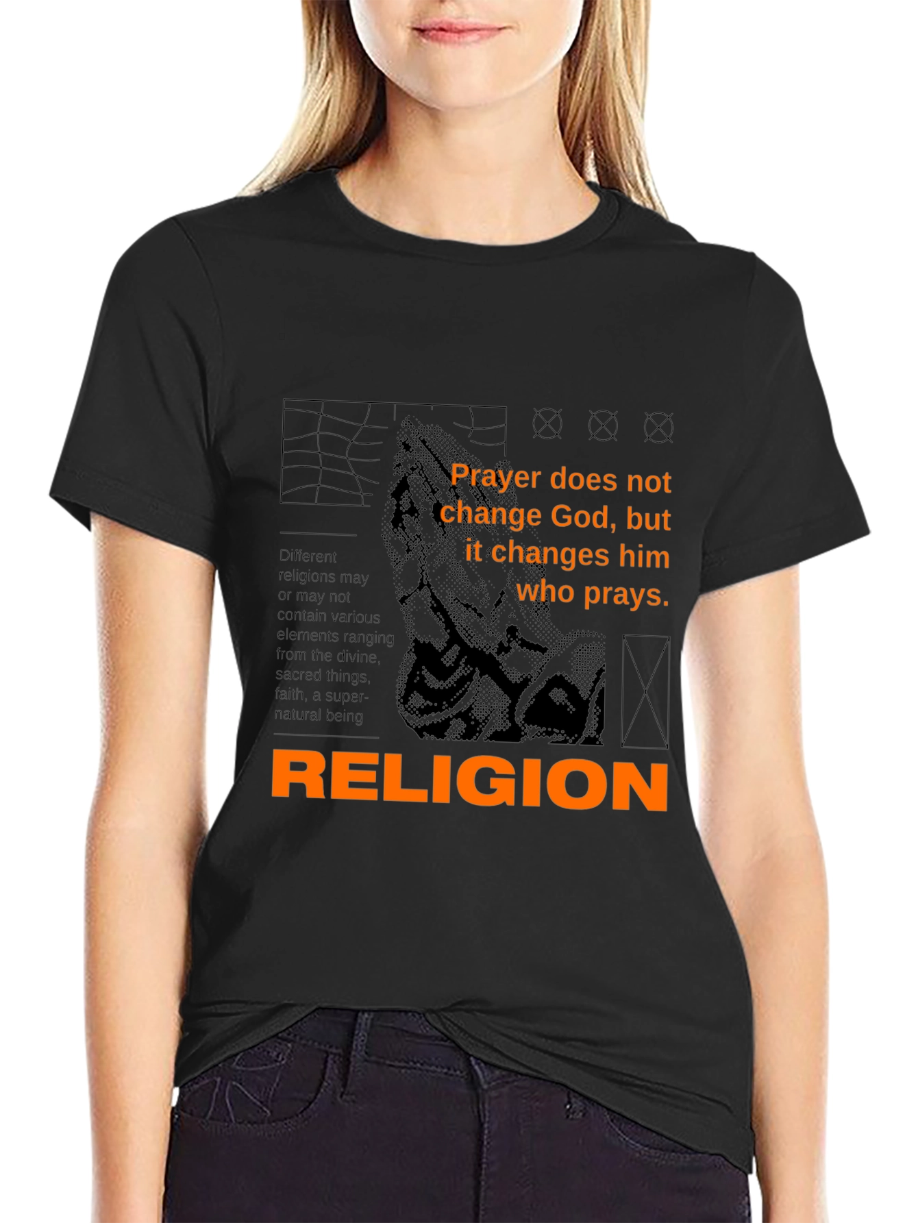 Religion Quote T-Shirt - Prayer Changes You