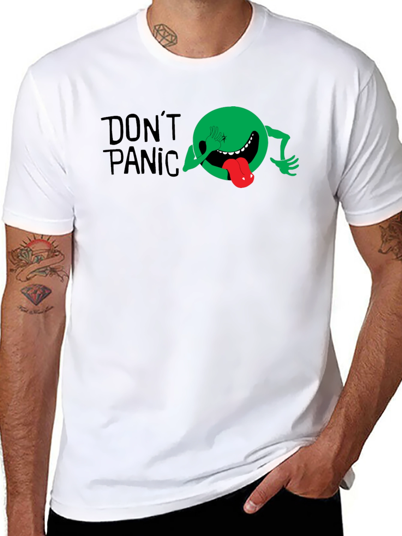 Dont Panic Graphic Tee - Black T-Shirt