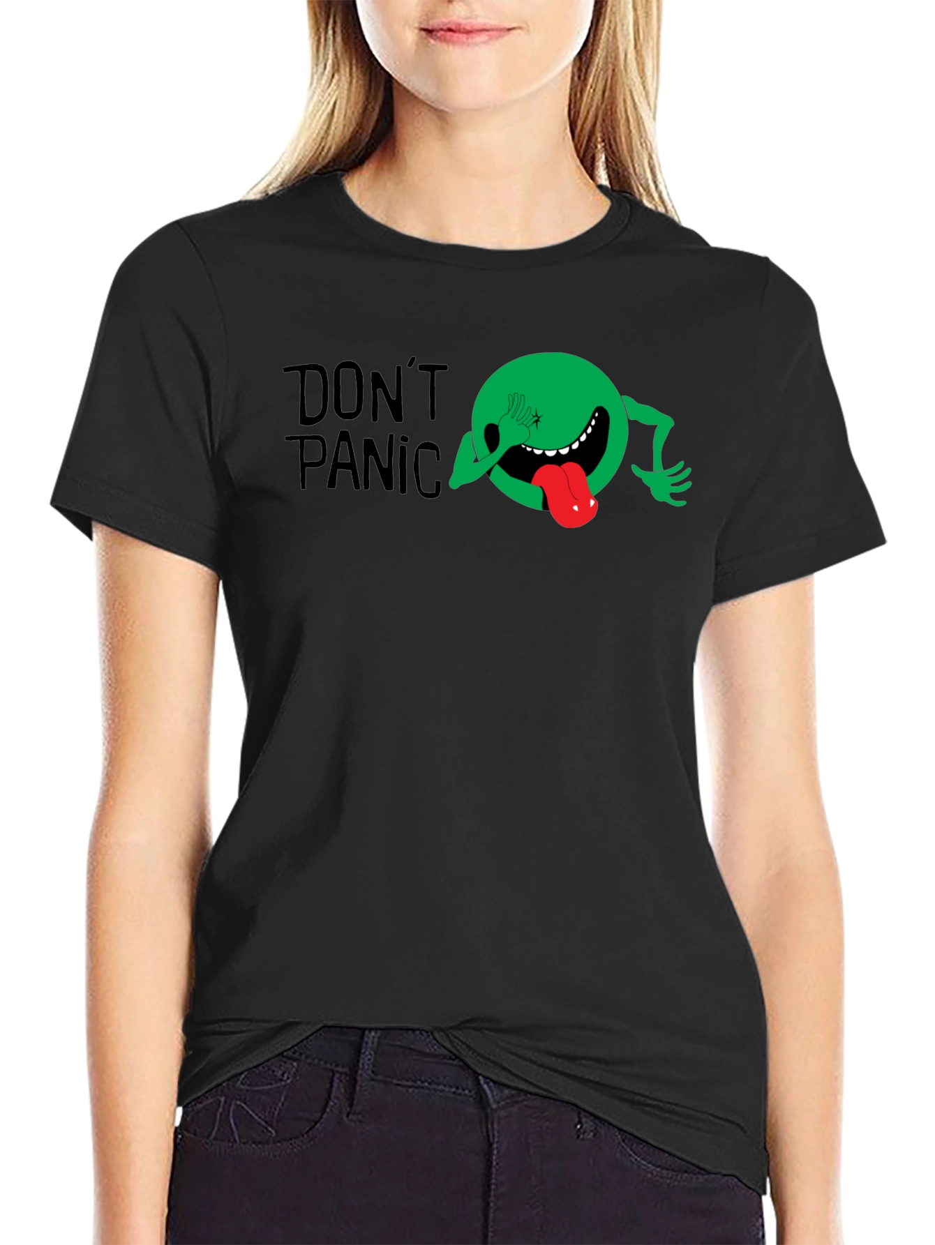 Dont Panic Graphic Tee - Black T-Shirt