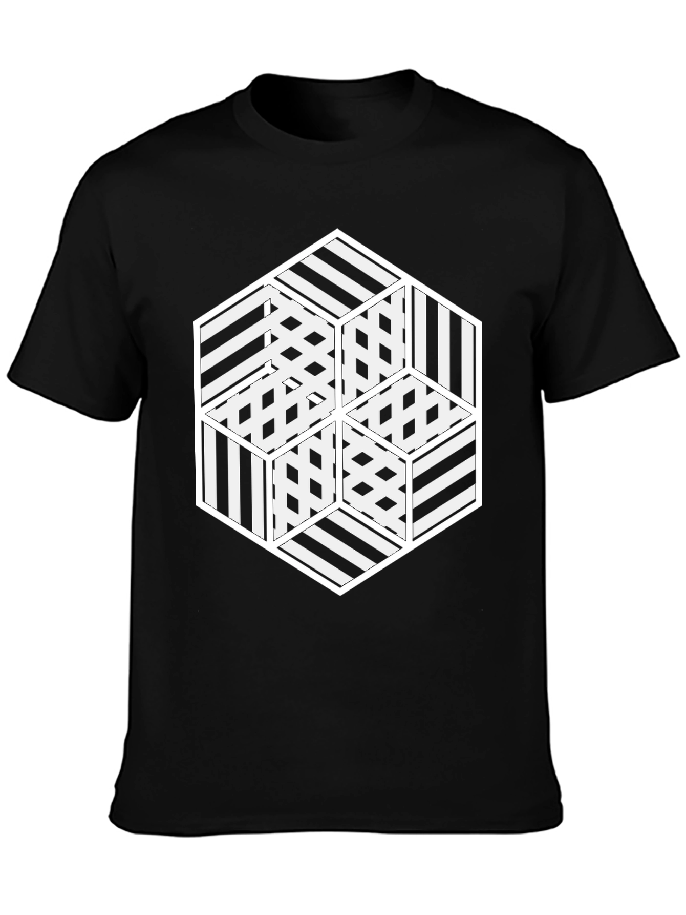 Optical Illusion Hexagon Graphic Tee