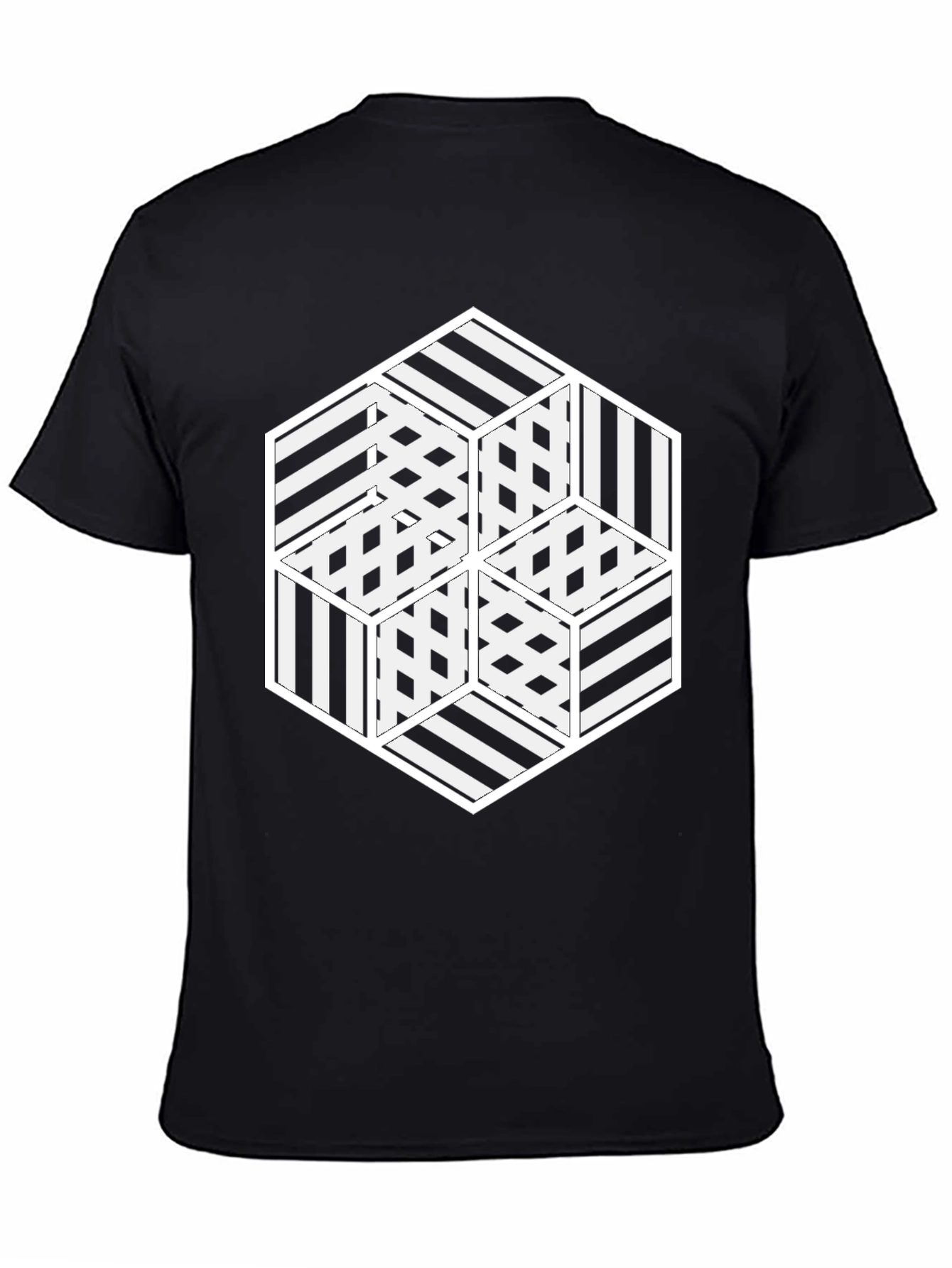Optical Illusion Hexagon Graphic Tee